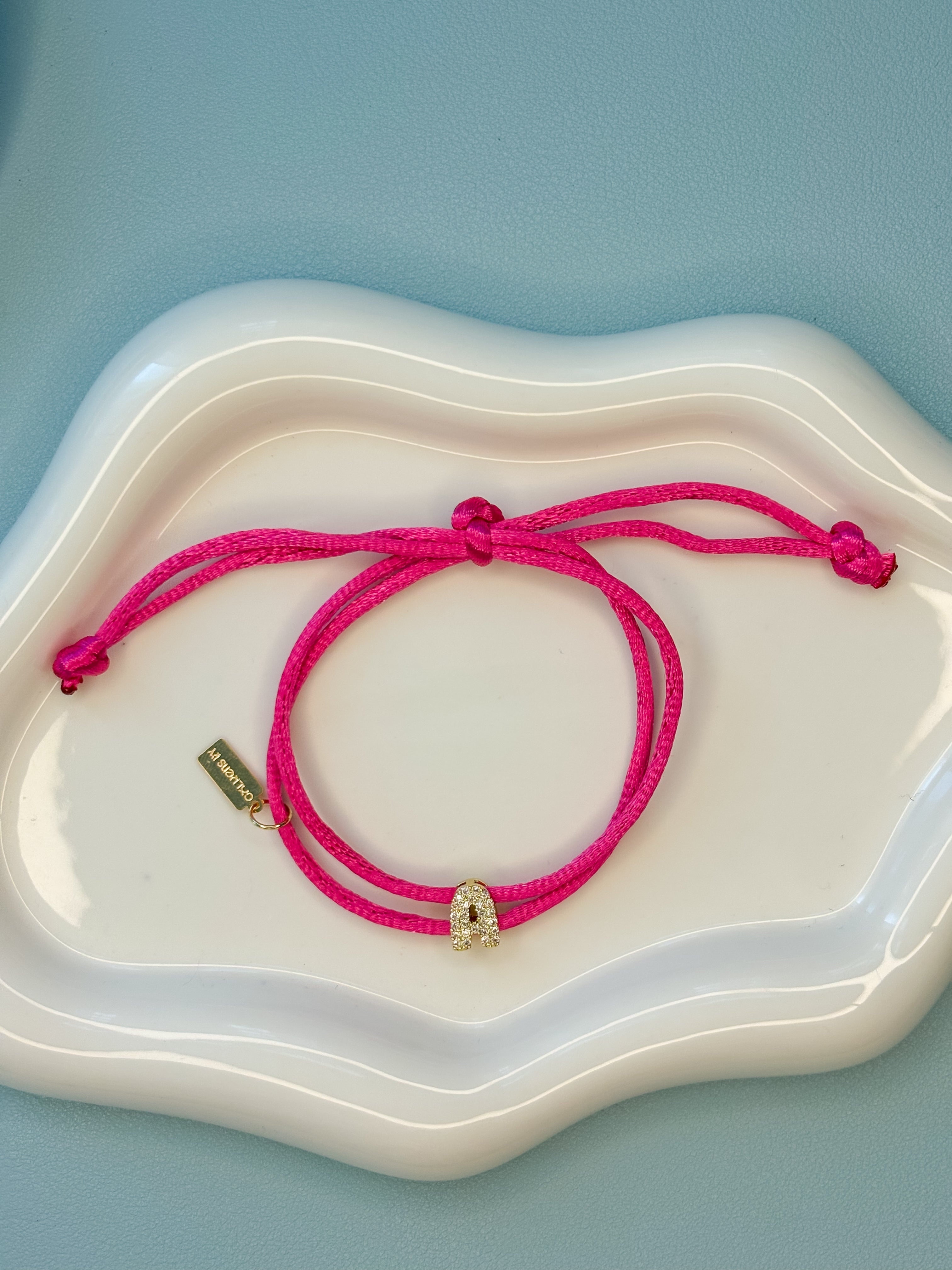 Satin Initial Bracelet