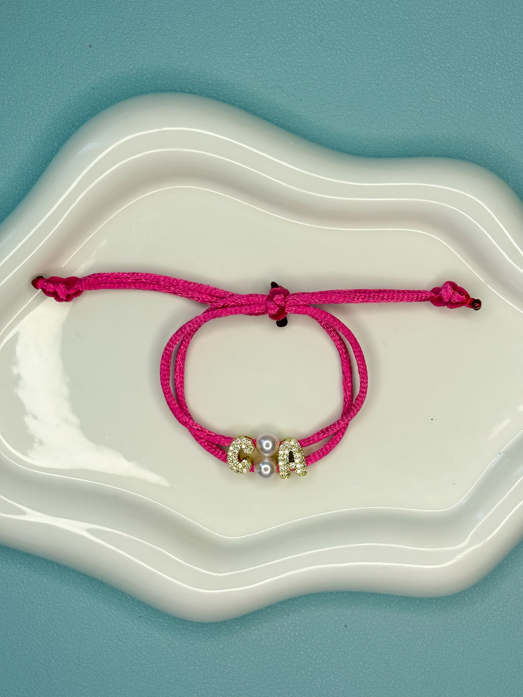 Satin Initial Bracelet